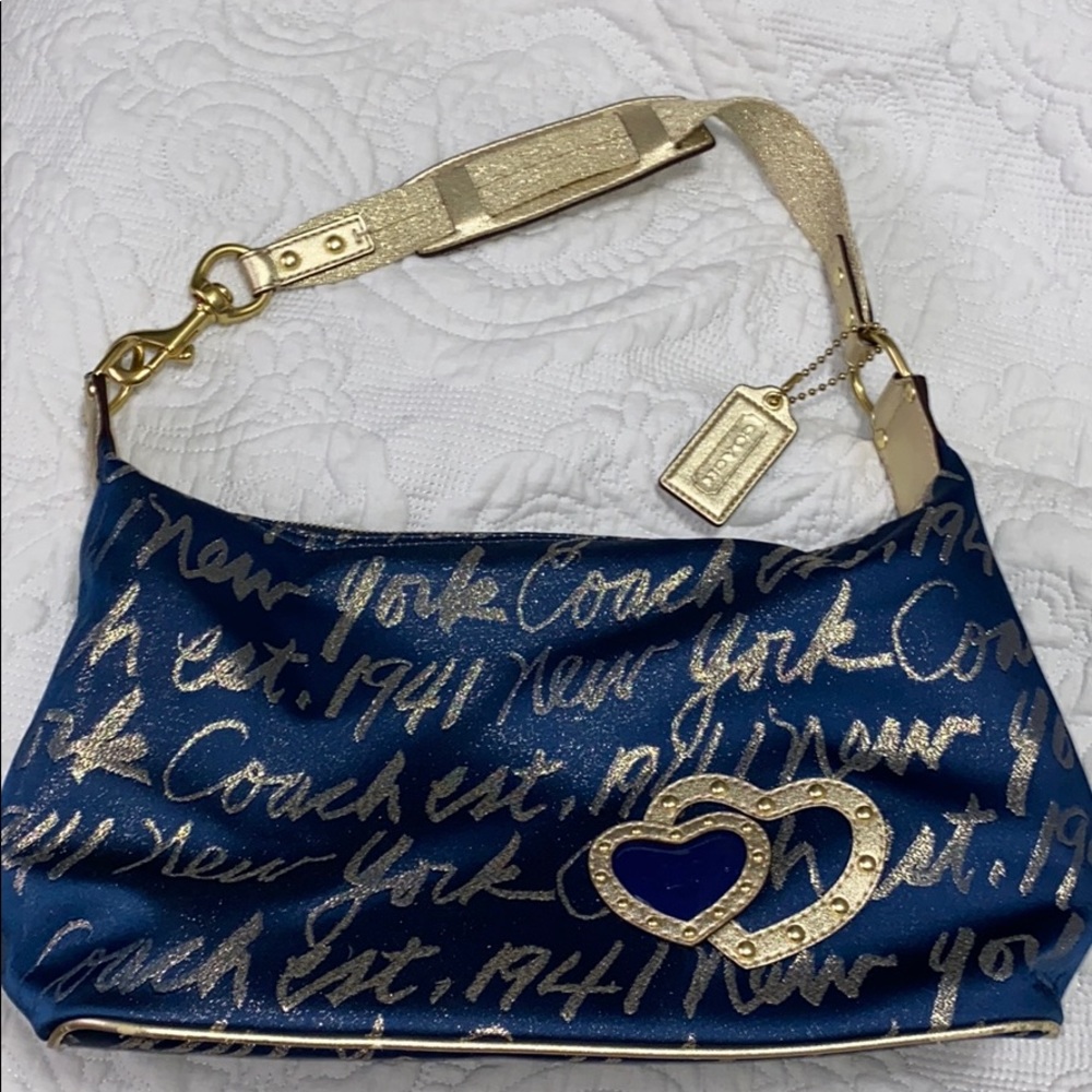 Ink-blue Coach bag